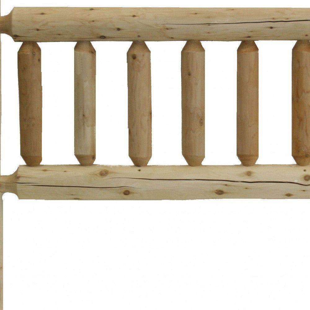 Natural Cedar Log Queen Headboard SpadezStore