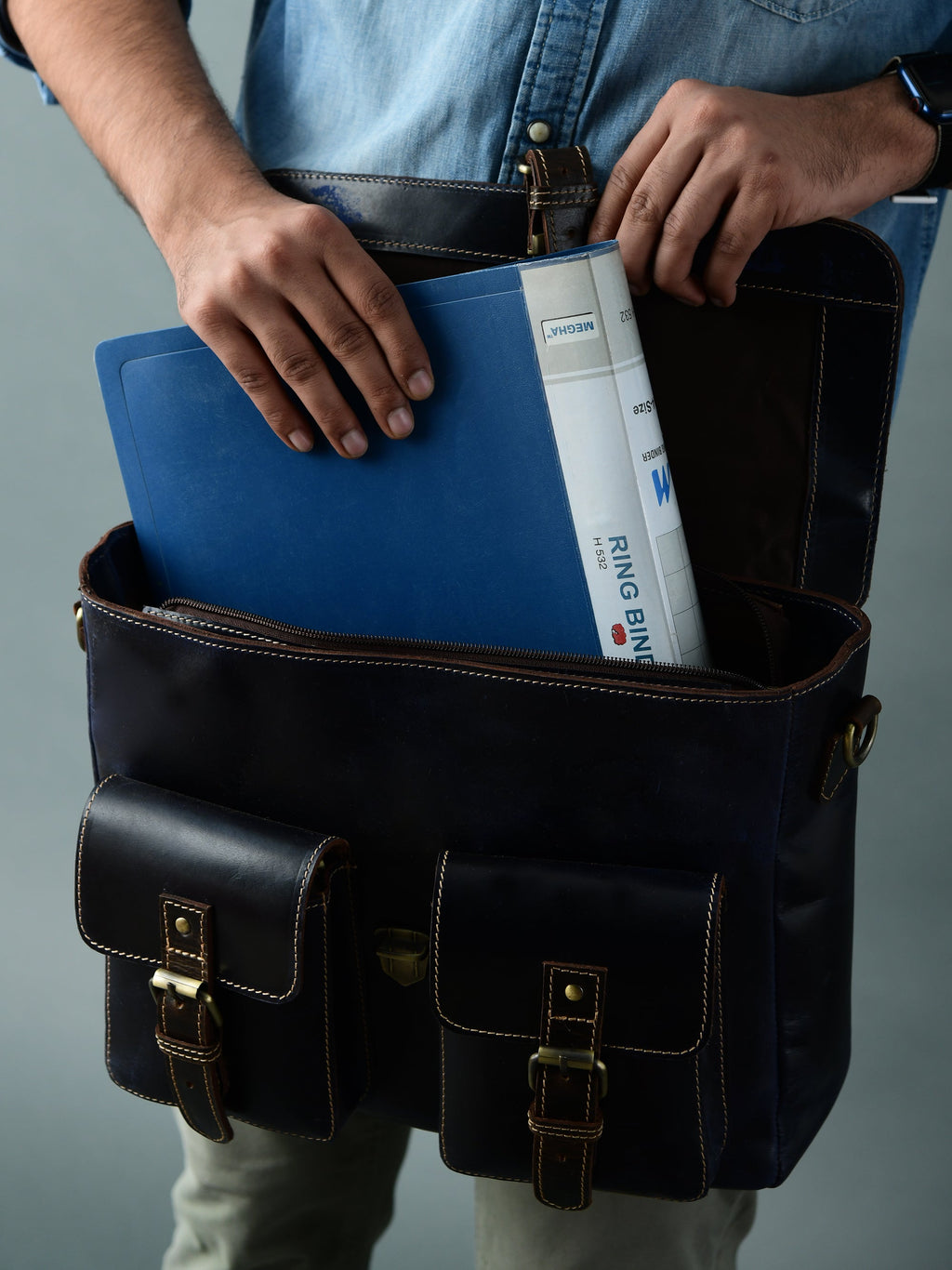 Classy Leather Bags Panther Laptop Messenger Bag SpadezStore