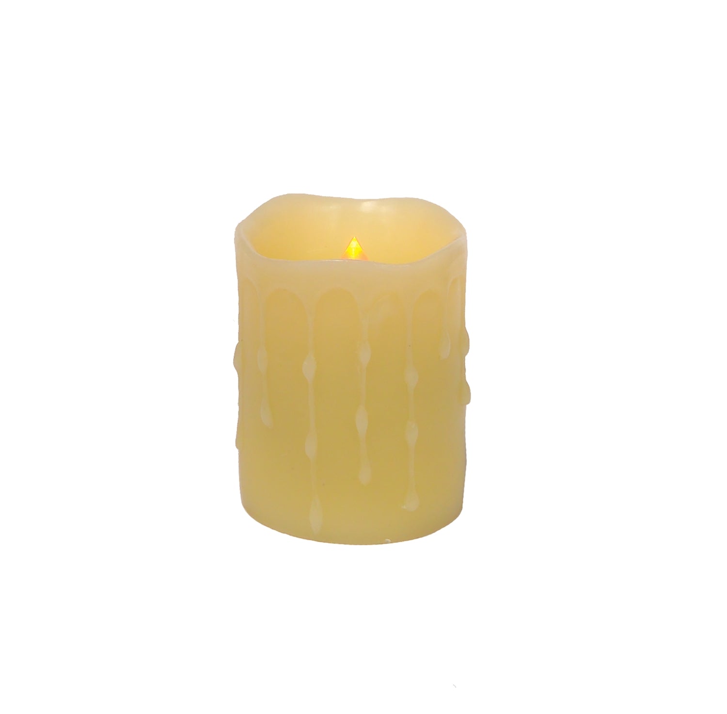 LED Dripping Wax Pillar Candles Set of 4 SpadezStore