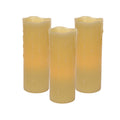 LED Dripping Wax Pillar Candles Set of 3 SpadezStore