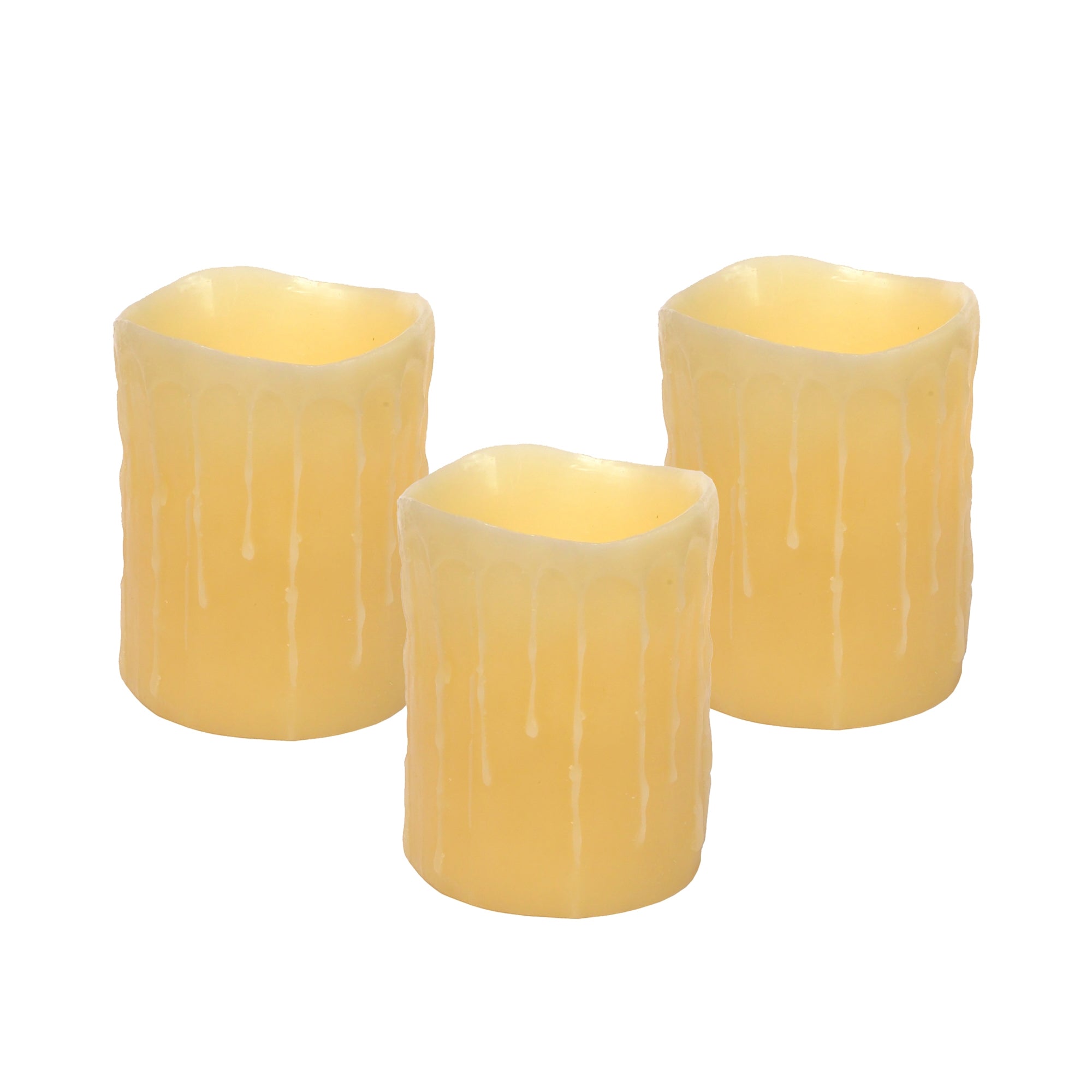 LED Dripping Wax Pillar Candles - Thumbnail 2