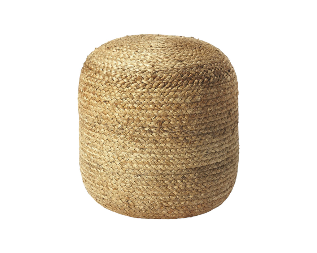 16" Jute Round Pouf Ottoman SpadezStore