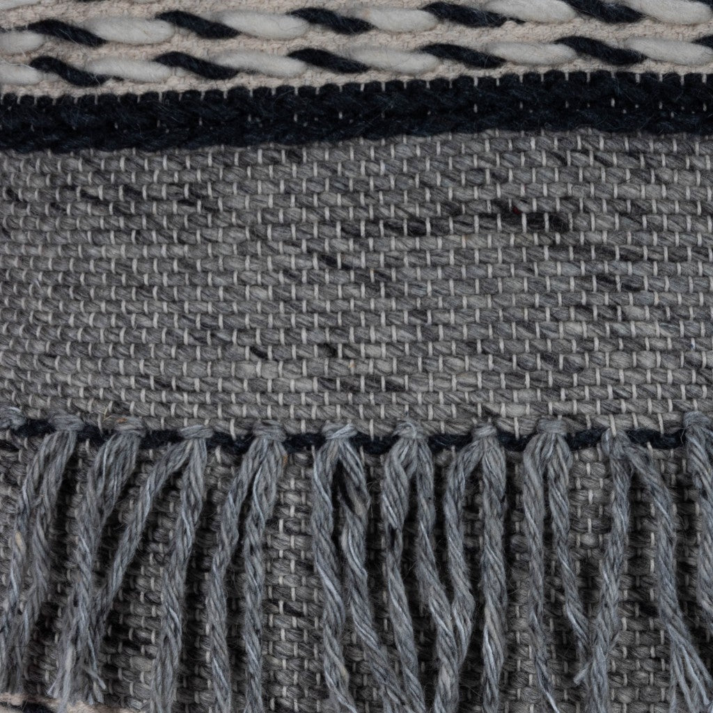 21" Gray Pouf Ottoman SpadezStore