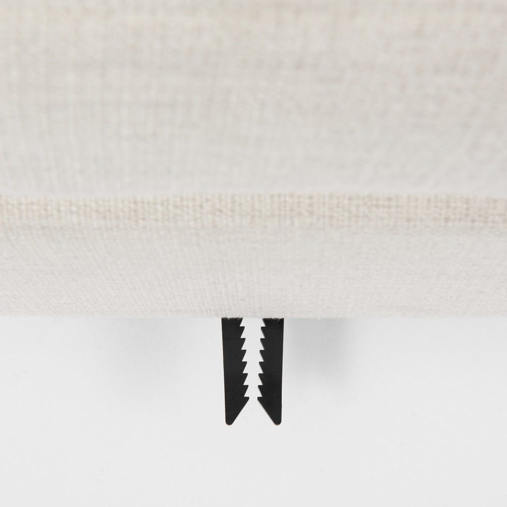 39" Beige Fabric and Brown Cocktail Ottoman SpadezStore