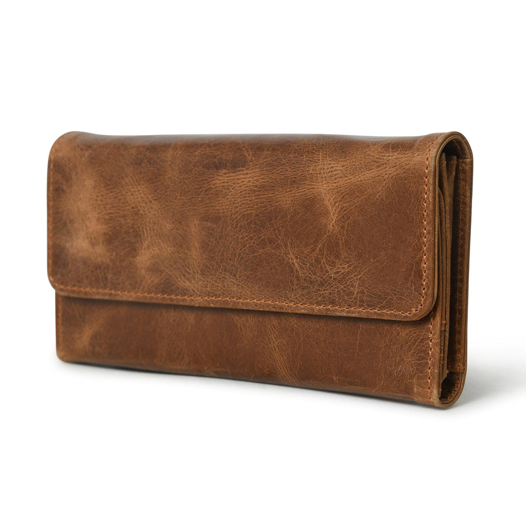 Classy Leather Bags Ellison Women's Wallet- Tan Brown SpadezStore