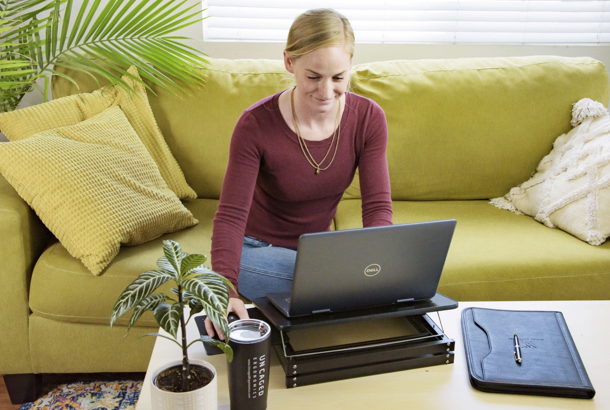 Black Compact Folding Laptop Desk or Laptop Stand with Mousepad SpadezStore