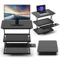 Black Adjustable Tall Standing Desk Converter and Riser SpadezStore