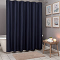 Luxurious Navy Waffle Weave Shower Curtain