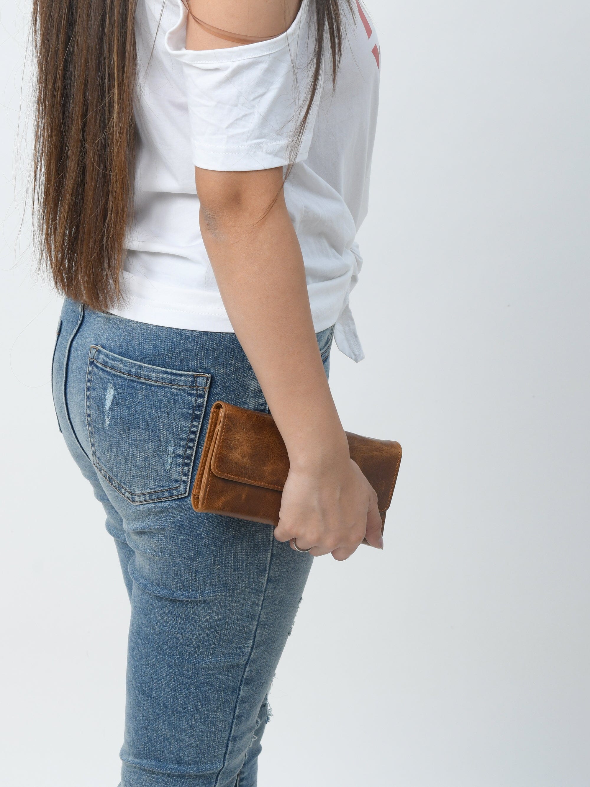 Classy Leather Bags Ellison Women's Wallet- Tan Brown SpadezStore