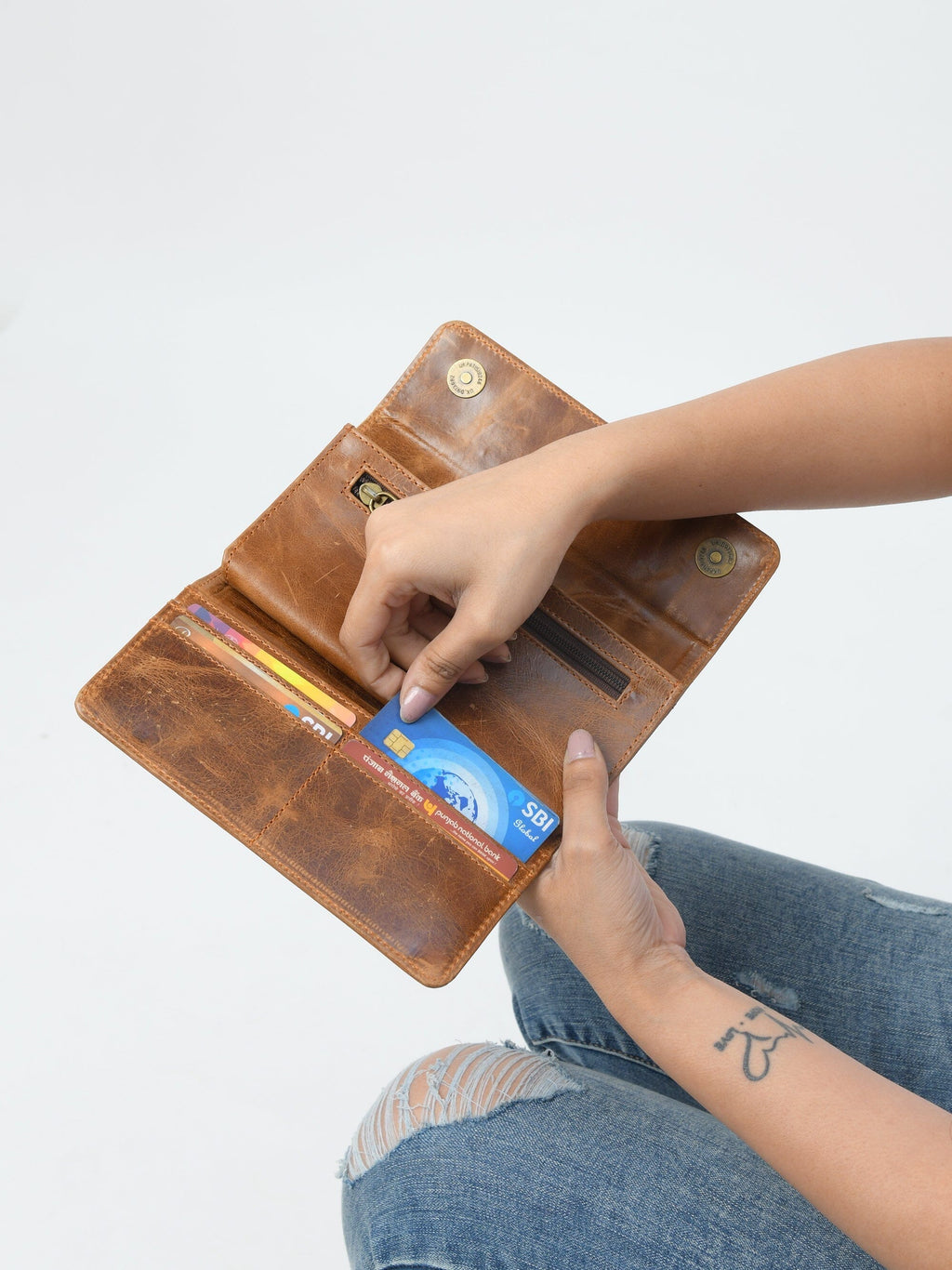 Classy Leather Bags Ellison Women's Wallet- Tan Brown SpadezStore