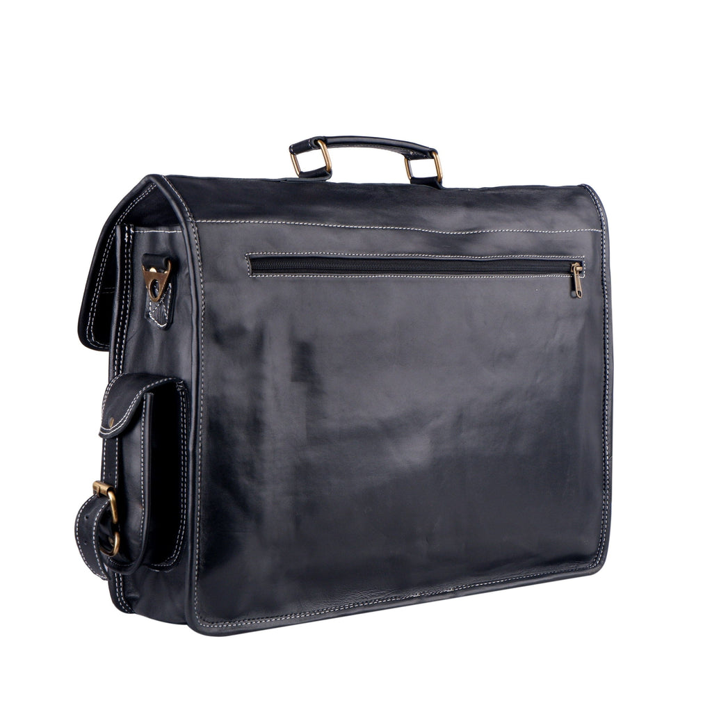 Classy Leather Bags The Retro Black + FREE Toiletry Bag SpadezStore