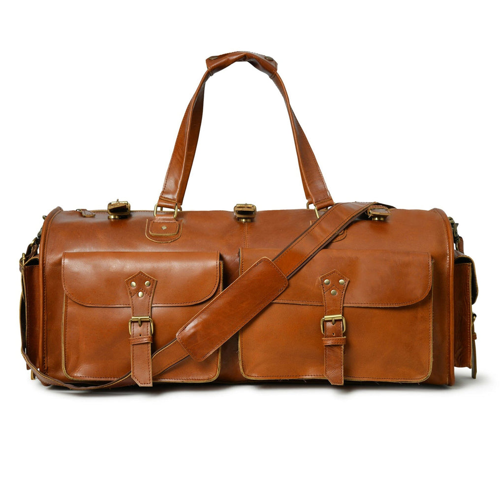 Classy Leather Bags The Fenrich Duffel SpadezStore