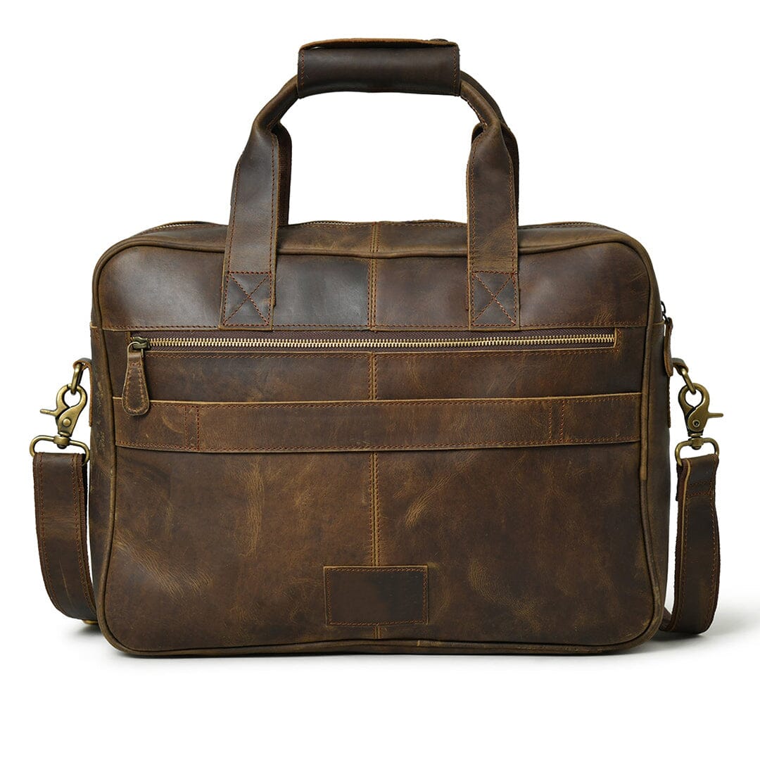 Classy Leather Bags Hudson Office Briefcase SpadezStore