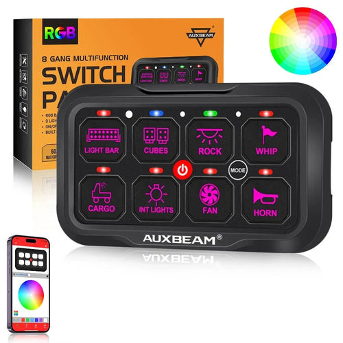 Auxbeam AR Series 6/8 Gang LED Switch Panel Off Road Light Controller SpadezStore
