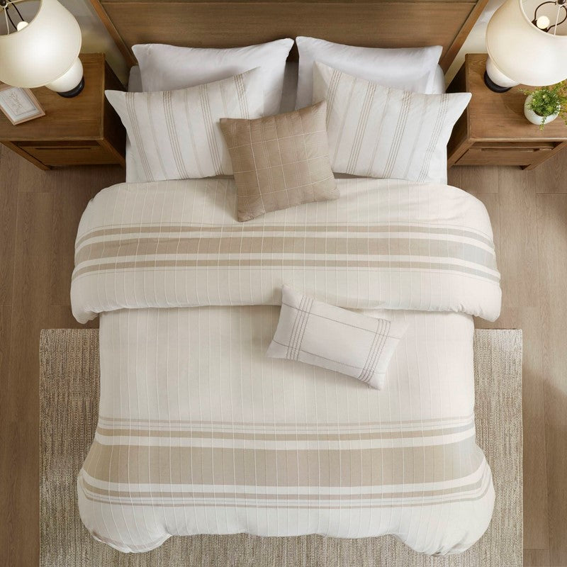 Harbor House Blue Morgan 5 Piece Cotton Jaquard Duvet Set SpadezStore