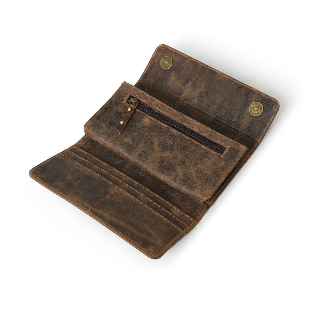Classy Leather Bags Ellison Ladies Wallet- Walnut Brown SpadezStore
