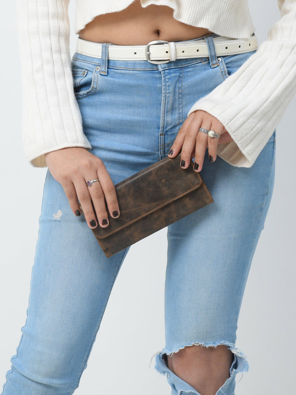 Classy Leather Bags Ellison Ladies Wallet- Walnut Brown SpadezStore