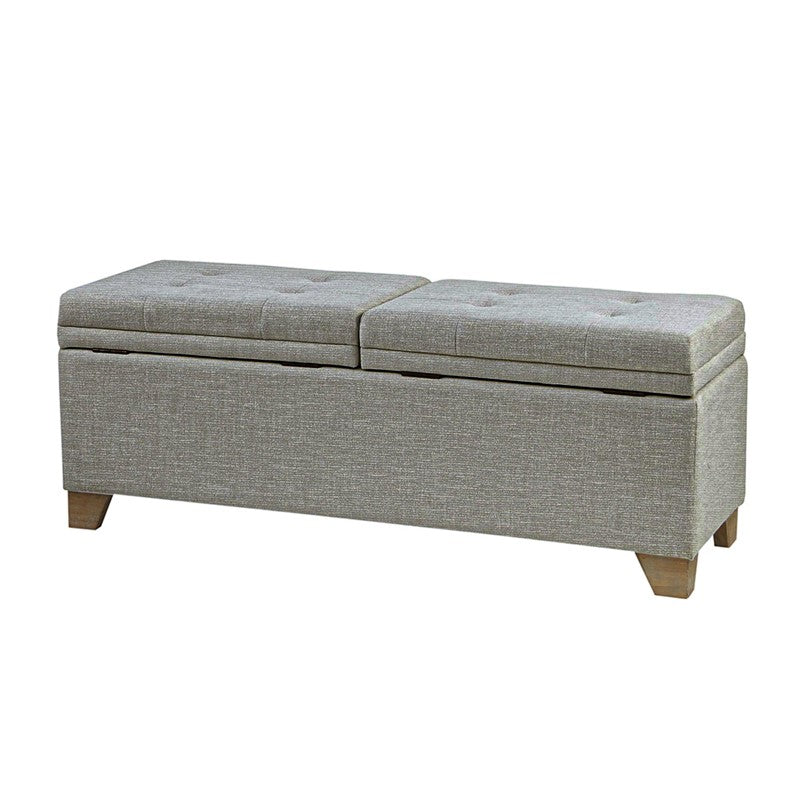 Madison Park Ashcroft Dual Compartment Flip-Top Storage Bench SpadezStore