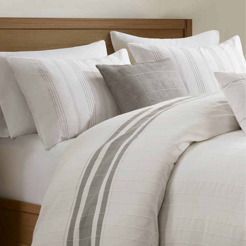 Harbor House Blue Morgan 5 Piece Cotton Jaquard Duvet Set SpadezStore
