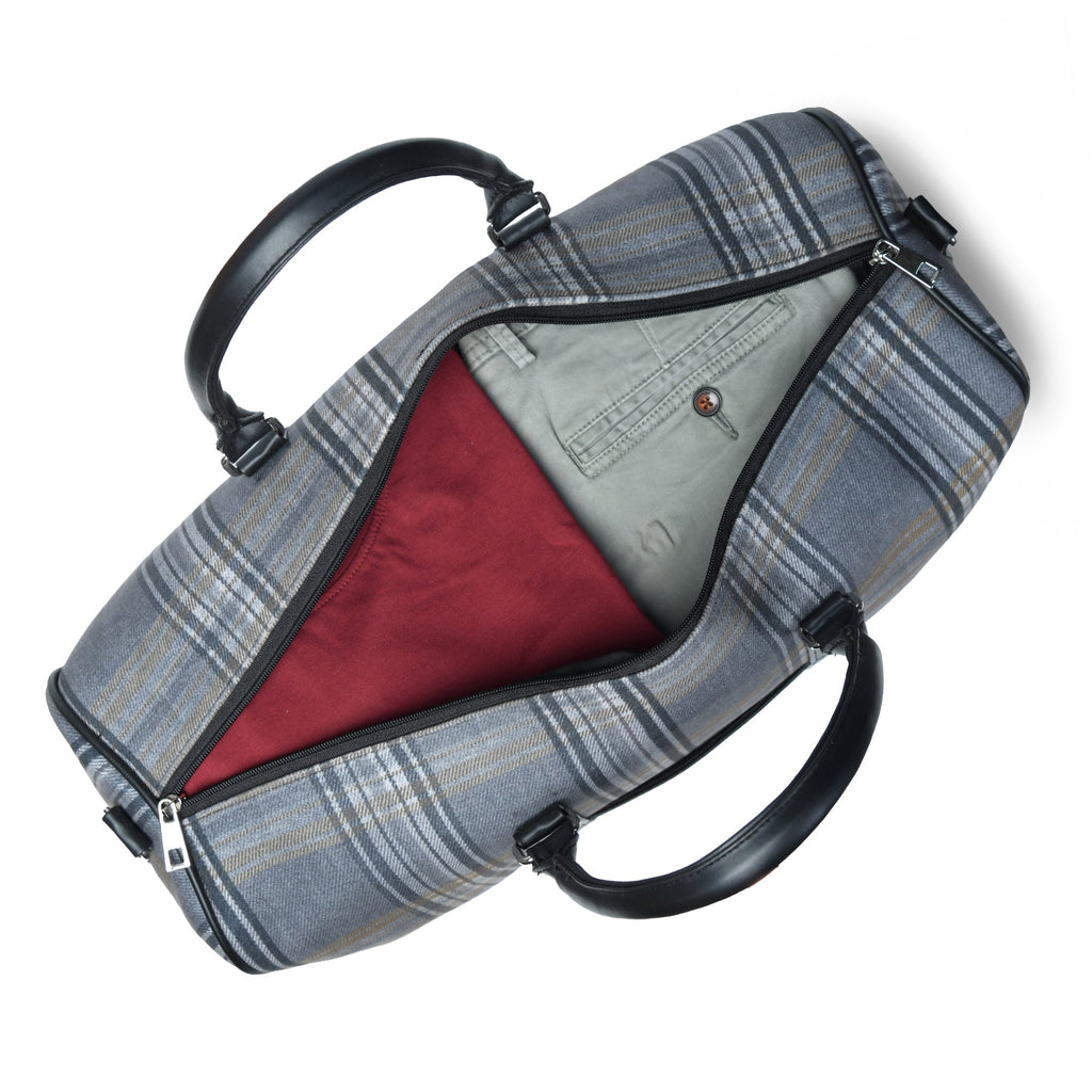 Classy Leather Bags The Highlander Plaid Duffle Bag