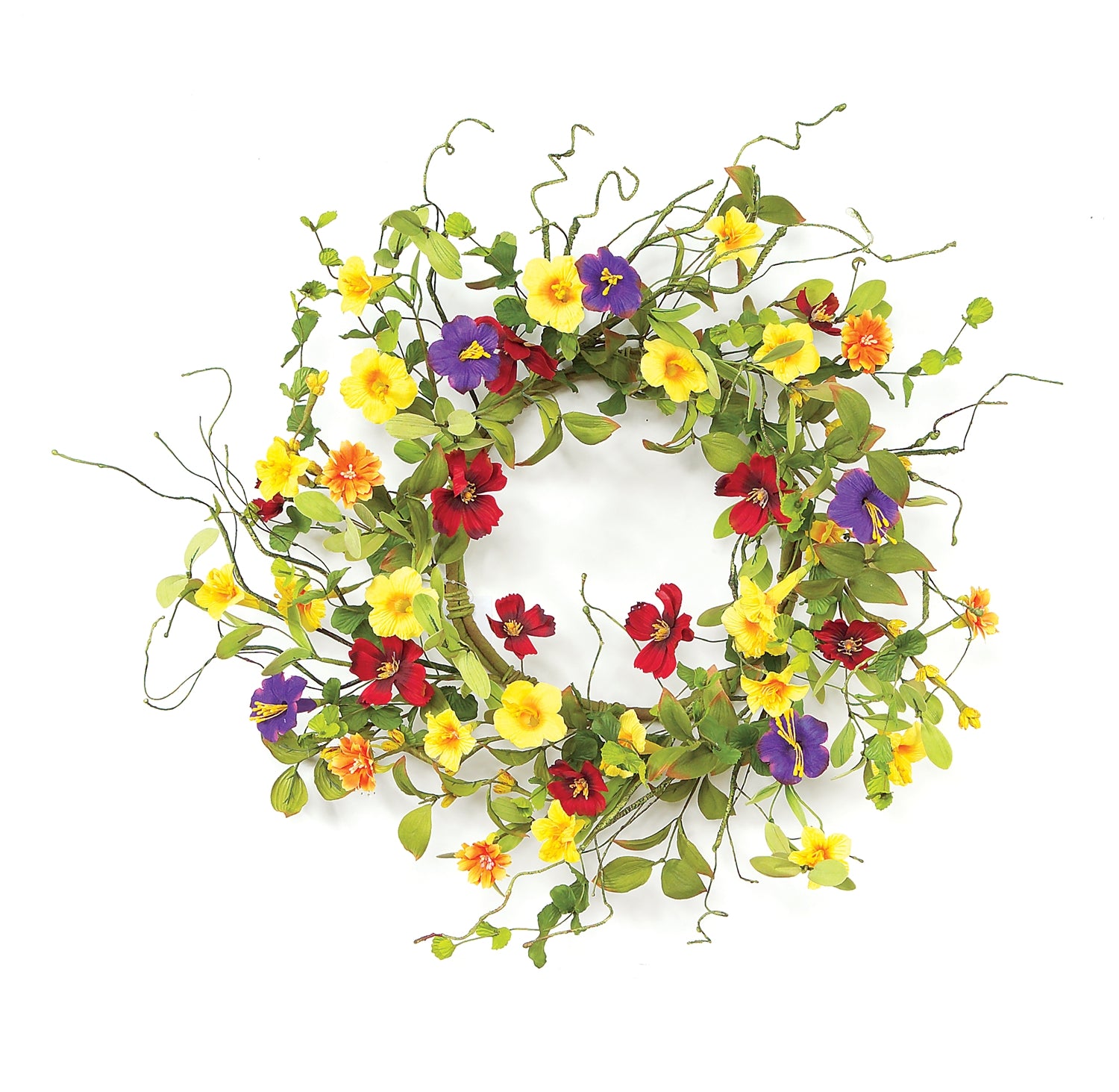 Summer Garden Trumpet Wreath 20"D SpadezStore