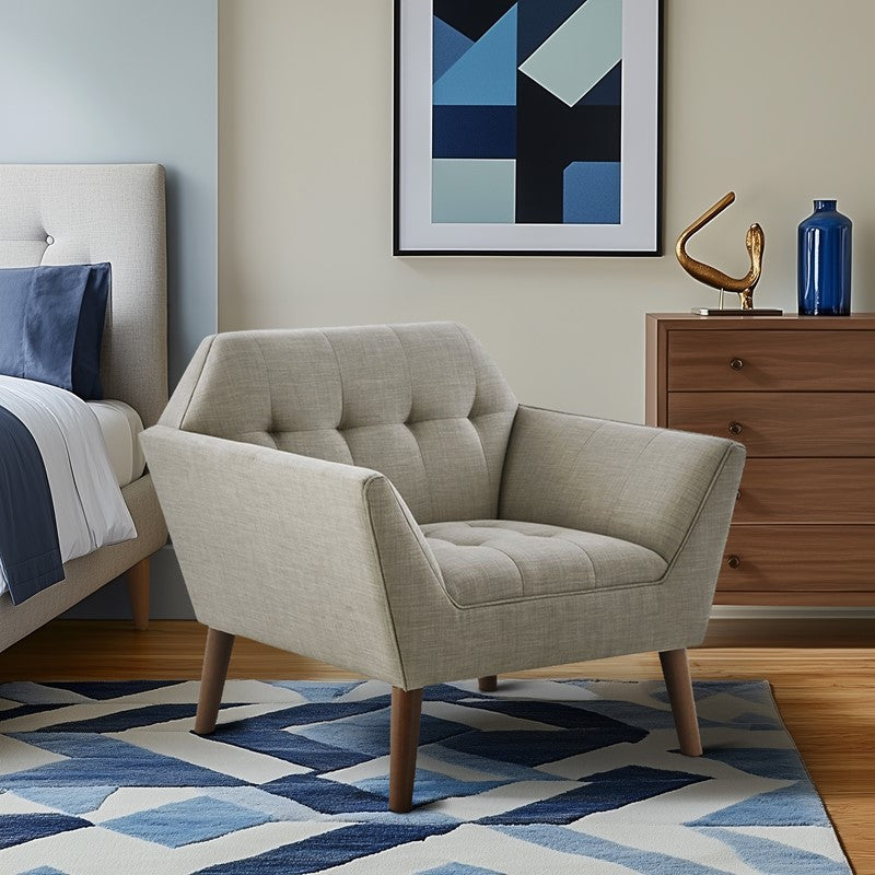 Ink+Ivy Newport Wide Mid-Century Modern Lounge Chair SpadezStore