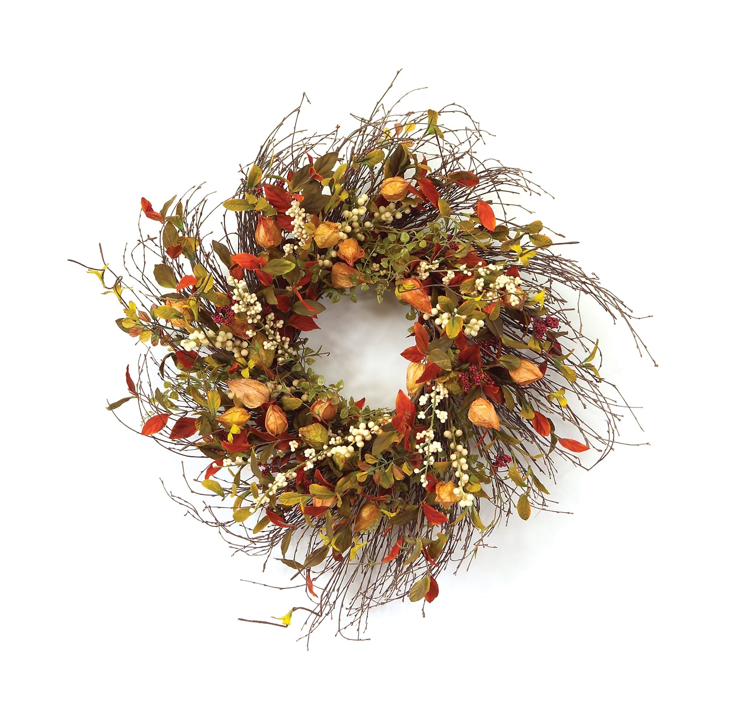 Cape Gooseberry Wreath 20"D SpadezStore