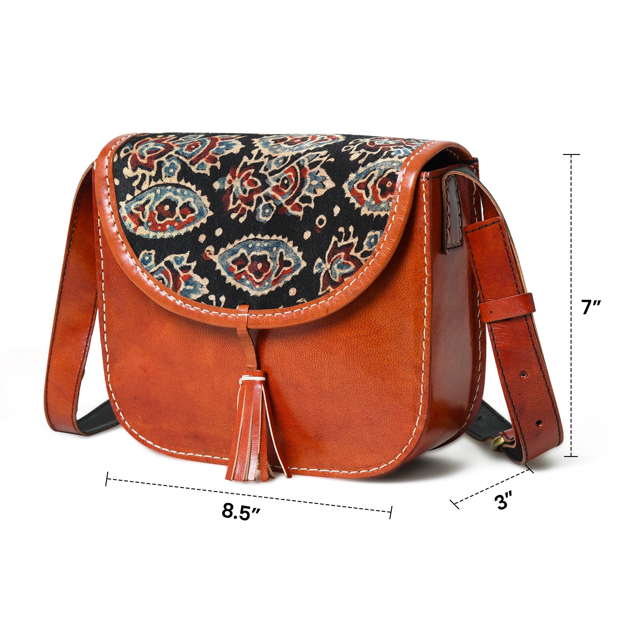 Classy Leather Bags Astounding Ajrakh Ethnic Satchel SpadezStore