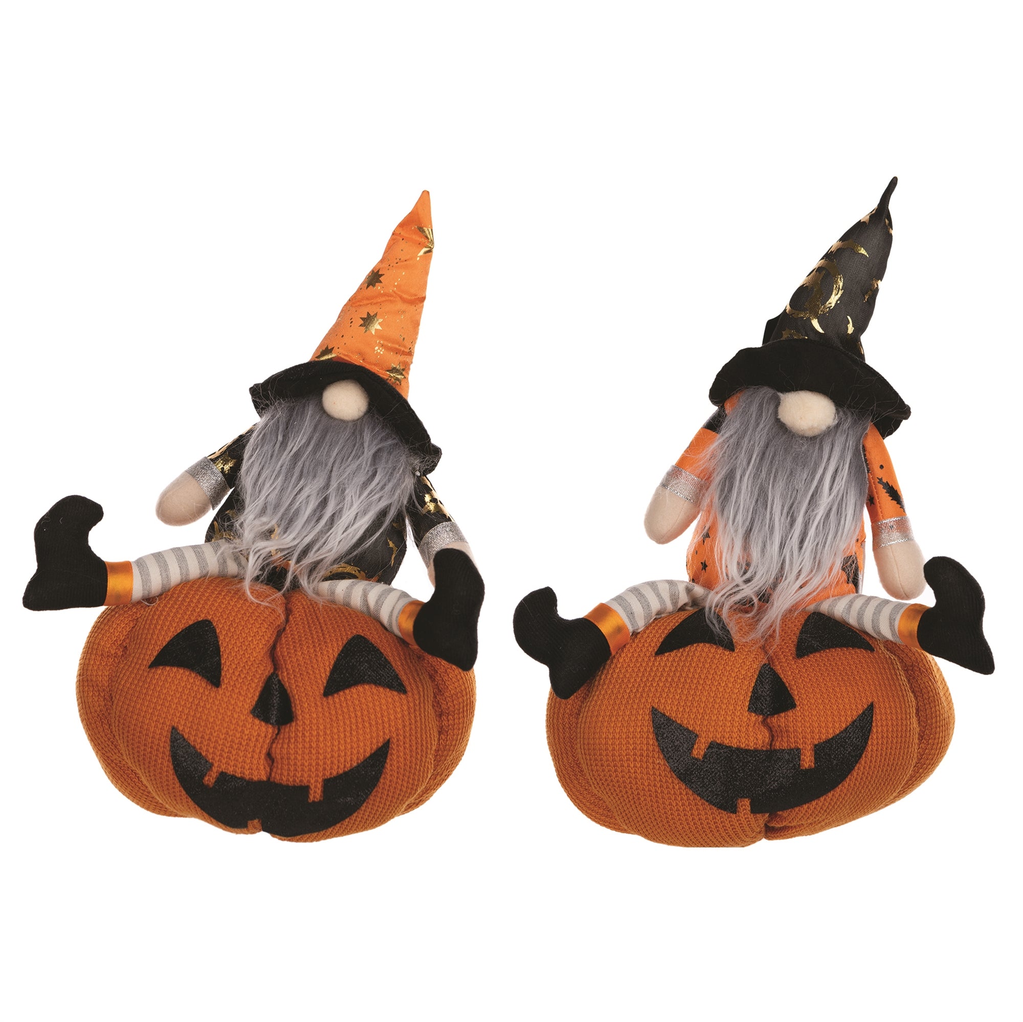 Plush Halloween Gnome with Jack O Lantern