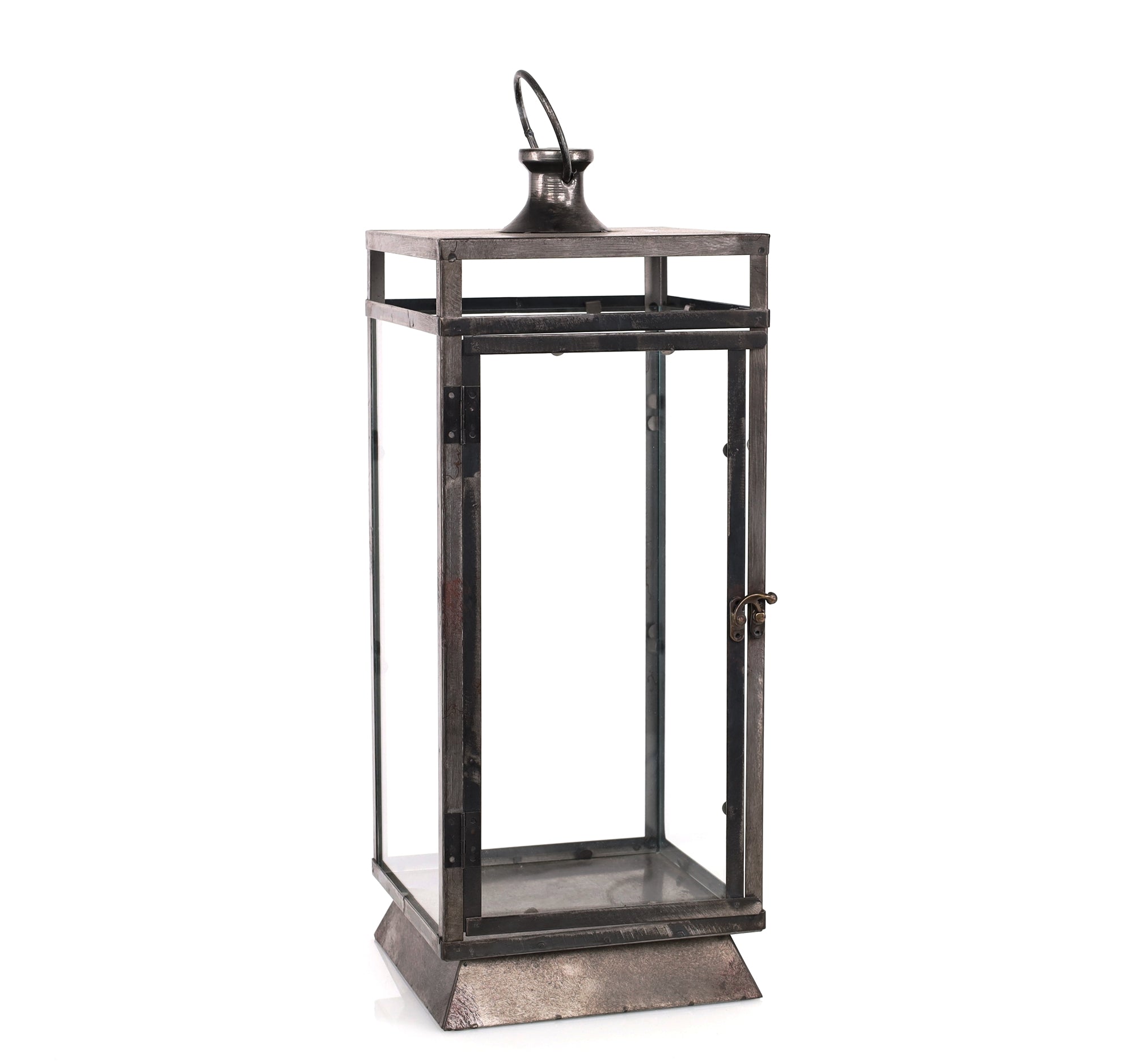 Black Metal Lantern 20.5"H SpadezStore