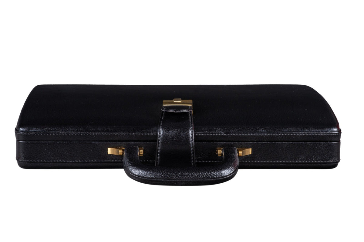 Classy Leather Bags Leather Executive Men's Leather Attache Briefcase - Black