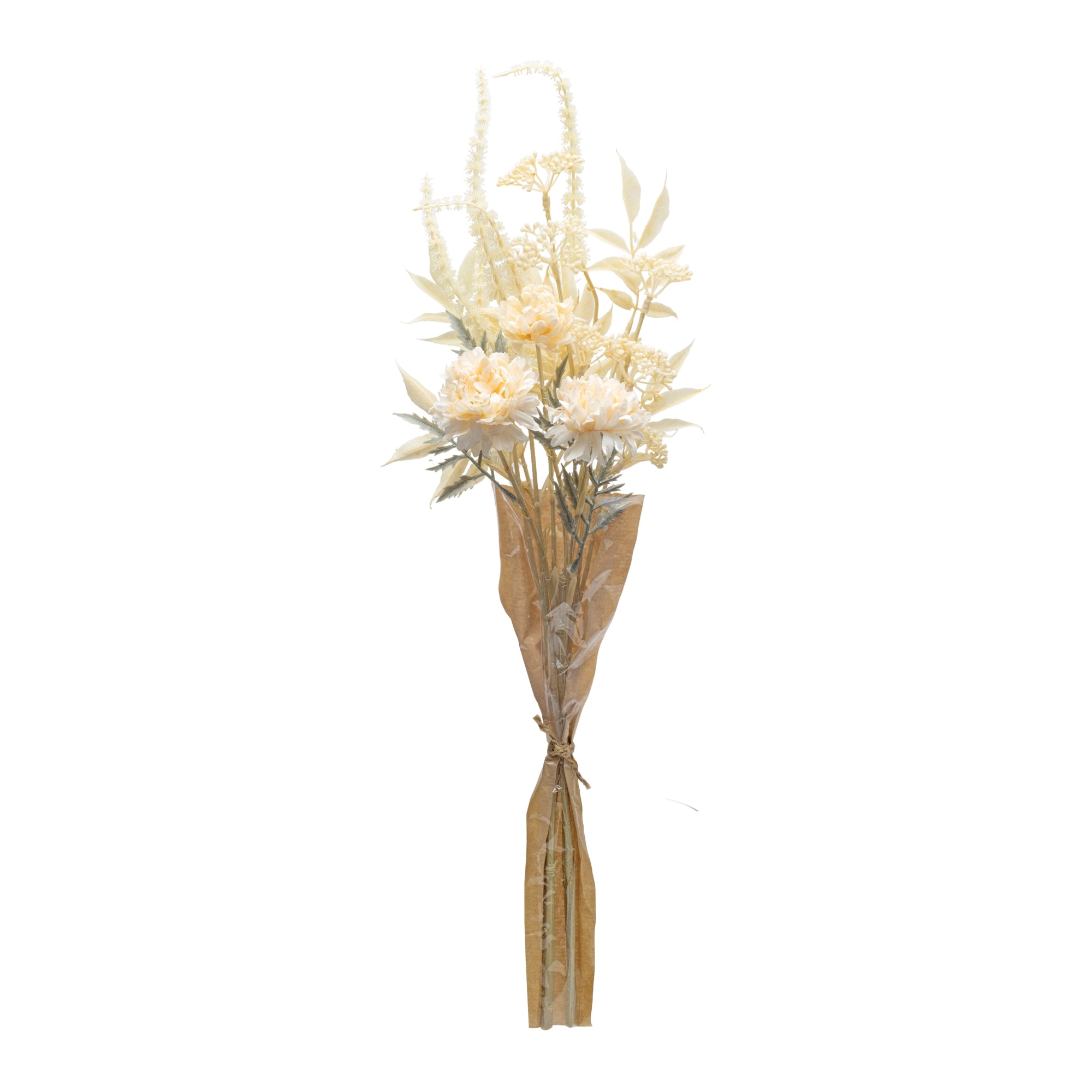 Bleached Zinnia Bouquet Set of 2 SpadezStore
