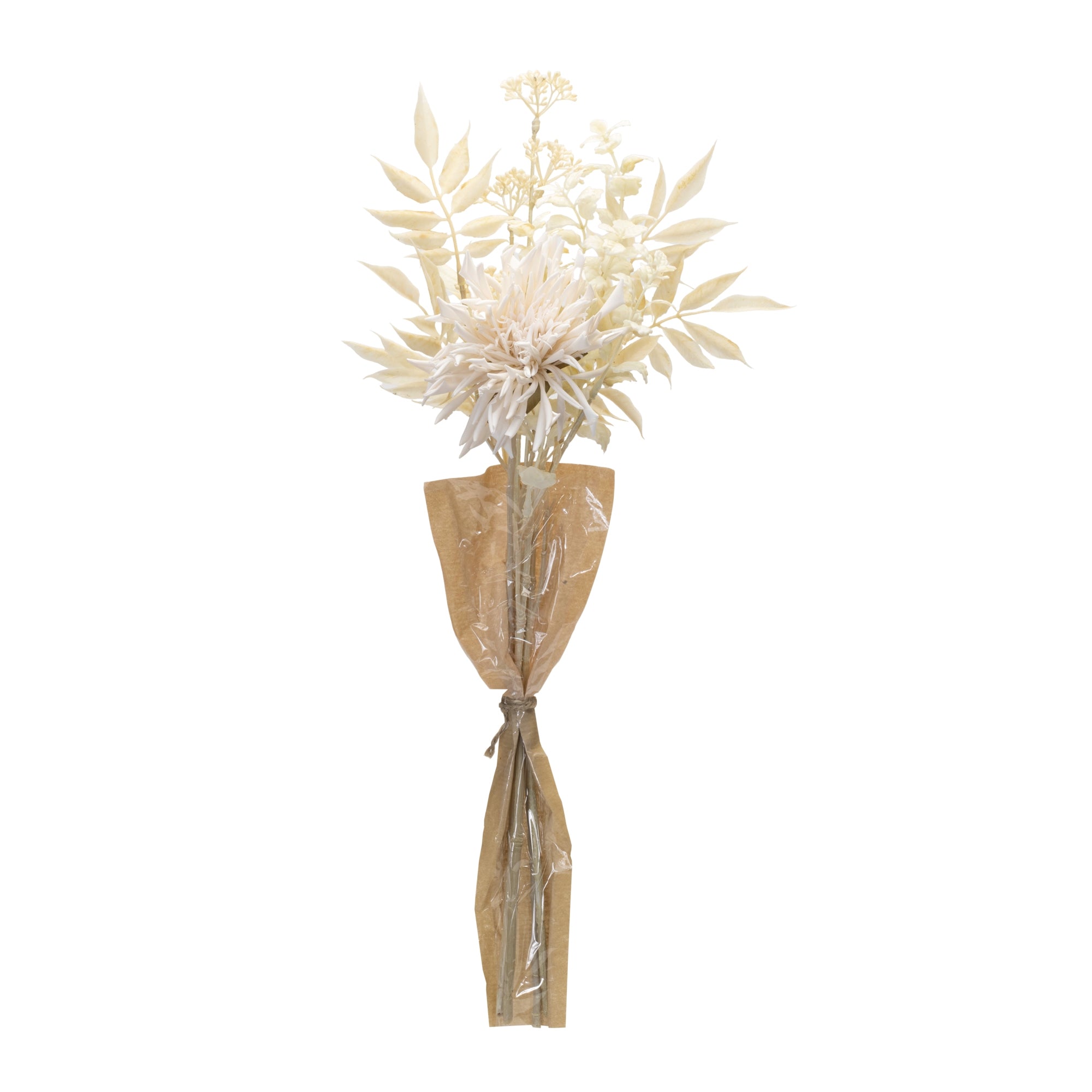 Bleached Chrysanthemum Bouquet Set of 2 SpadezStore
