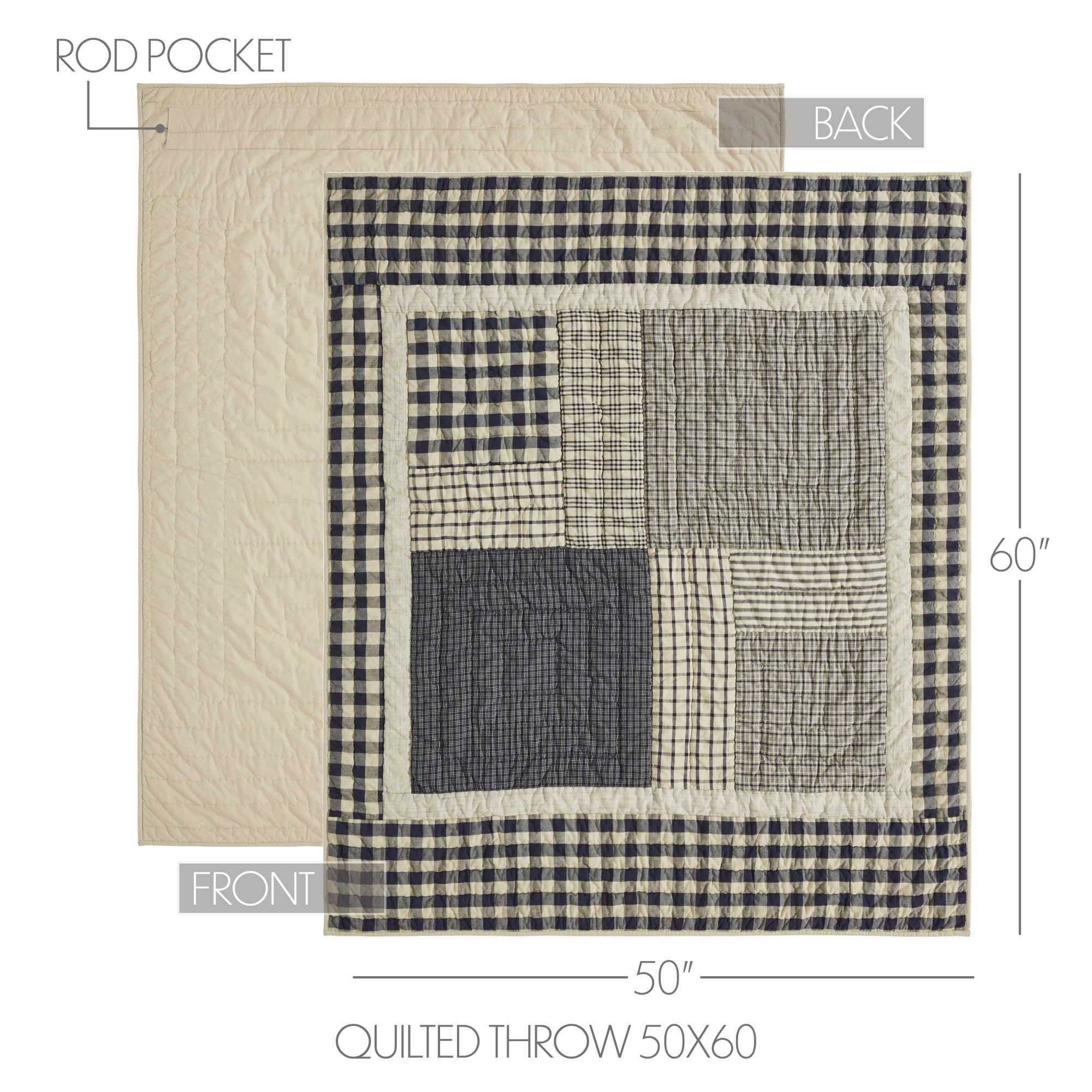 My Country Quilted Throw 50x60 SpadezStore