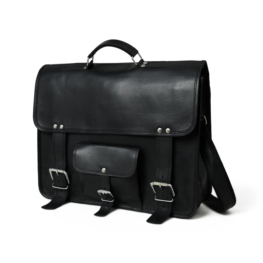 Classy Leather Bags Shadow Silver Black Messenger Bag SpadezStore