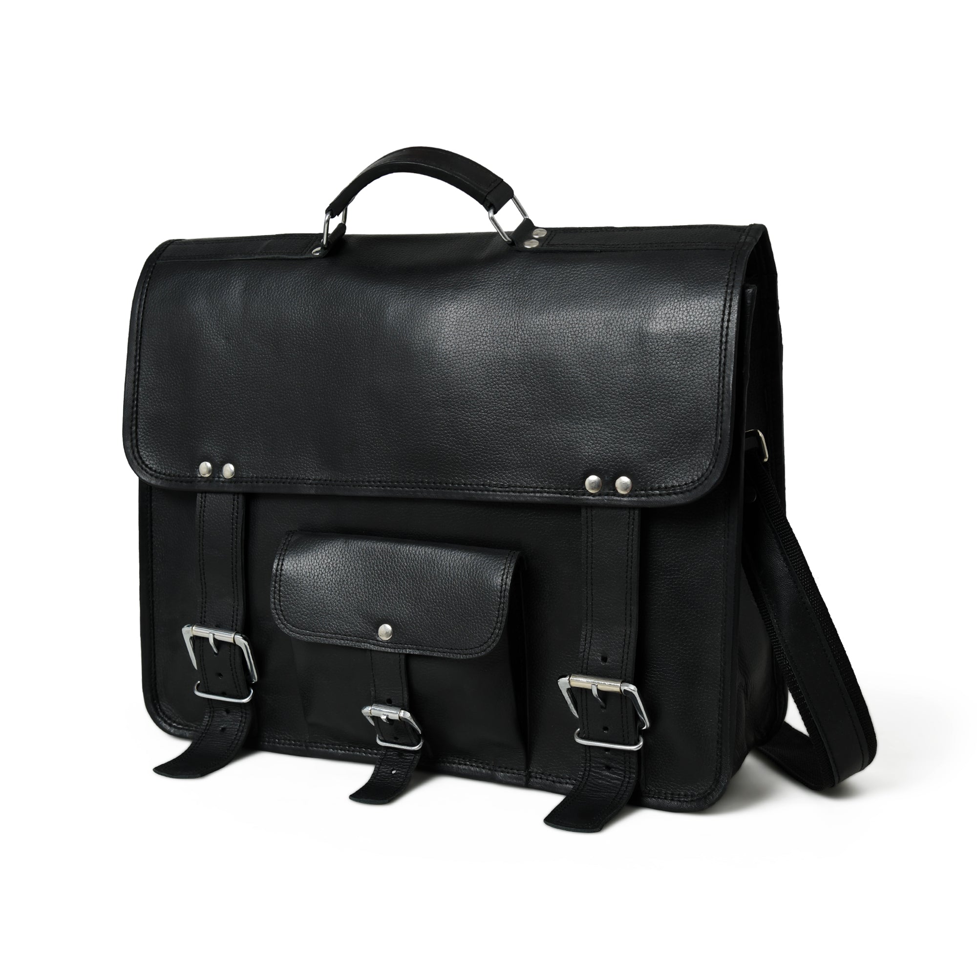 Classy Leather Bags Shadow Silver Black Messenger Bag SpadezStore