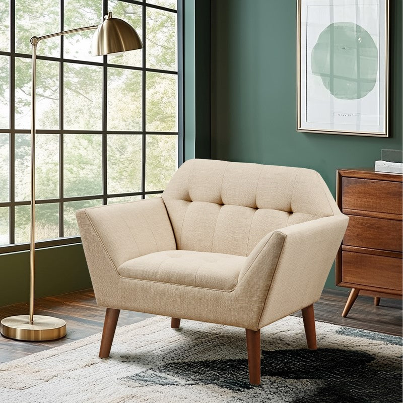 Ink+Ivy Newport Wide Mid-Century Modern Lounge Chair SpadezStore