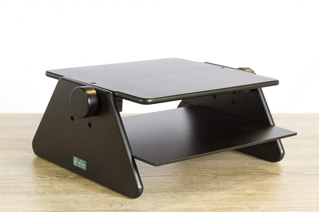 Modern Black Adjustable Three Level Ergonomic Monitor Stand SpadezStore