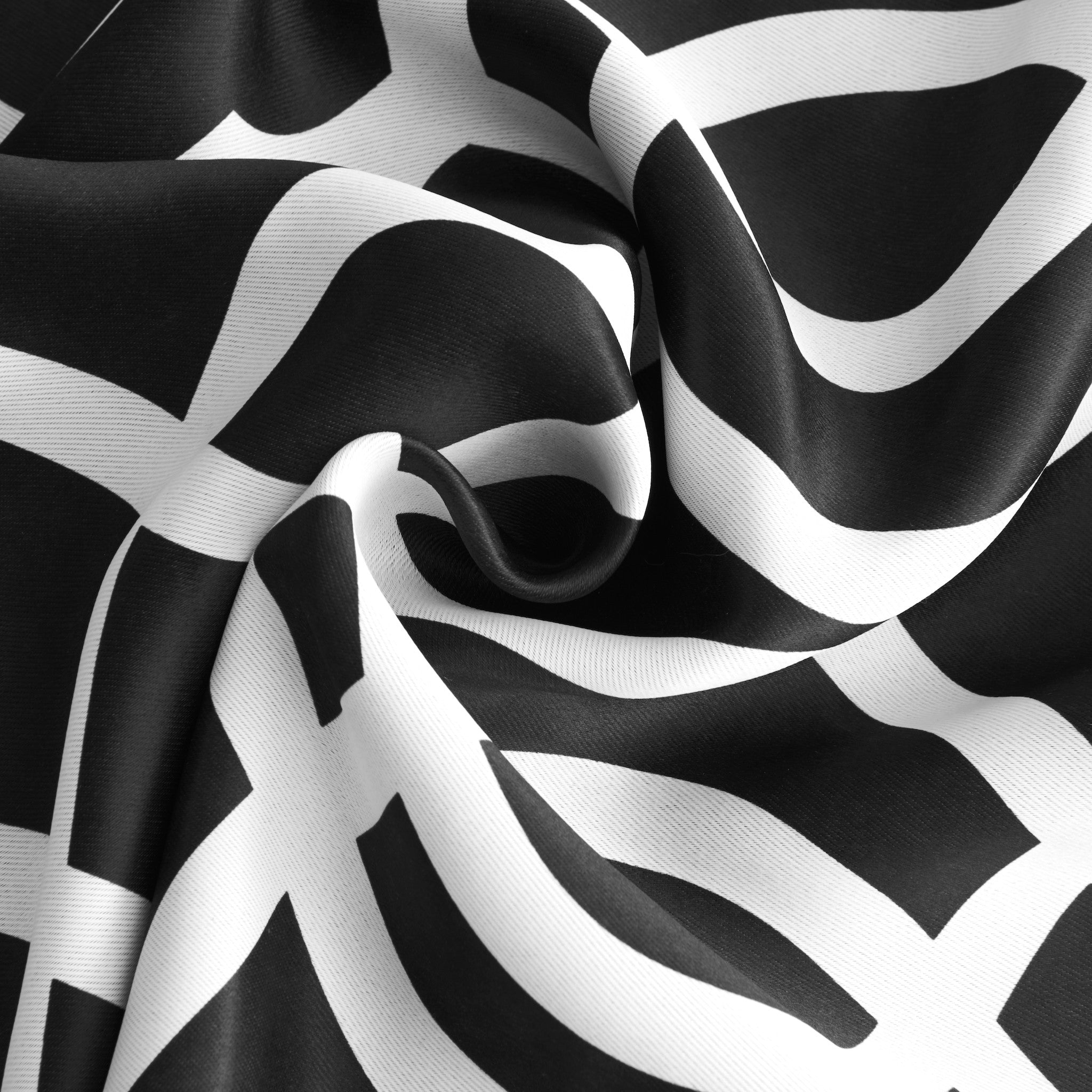 84" Jet Black Trellis Black Out Window Curtain Panel SpadezStore