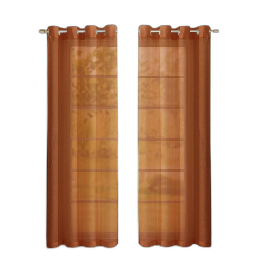 Set of Two 84" Rust Solid Modern Window Panels - Thumbnail 4