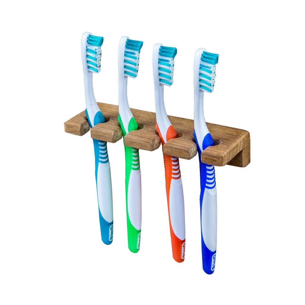 Traditional Solid Teak Wall Mount Toothbrush Holder SpadezStore