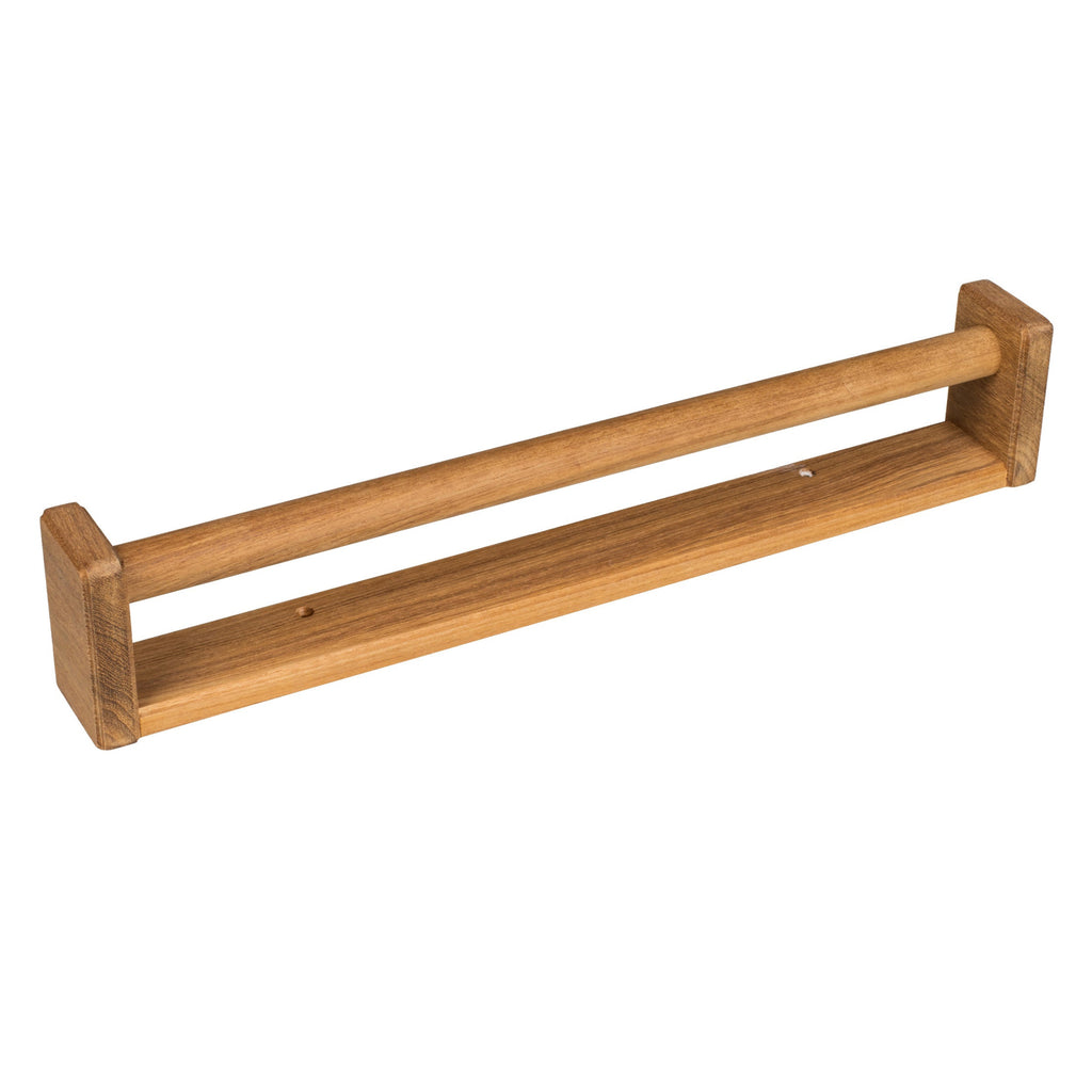 16" Traditional Solid Teak Towel Bar SpadezStore