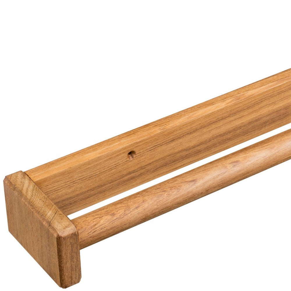 16" Traditional Solid Teak Towel Bar SpadezStore