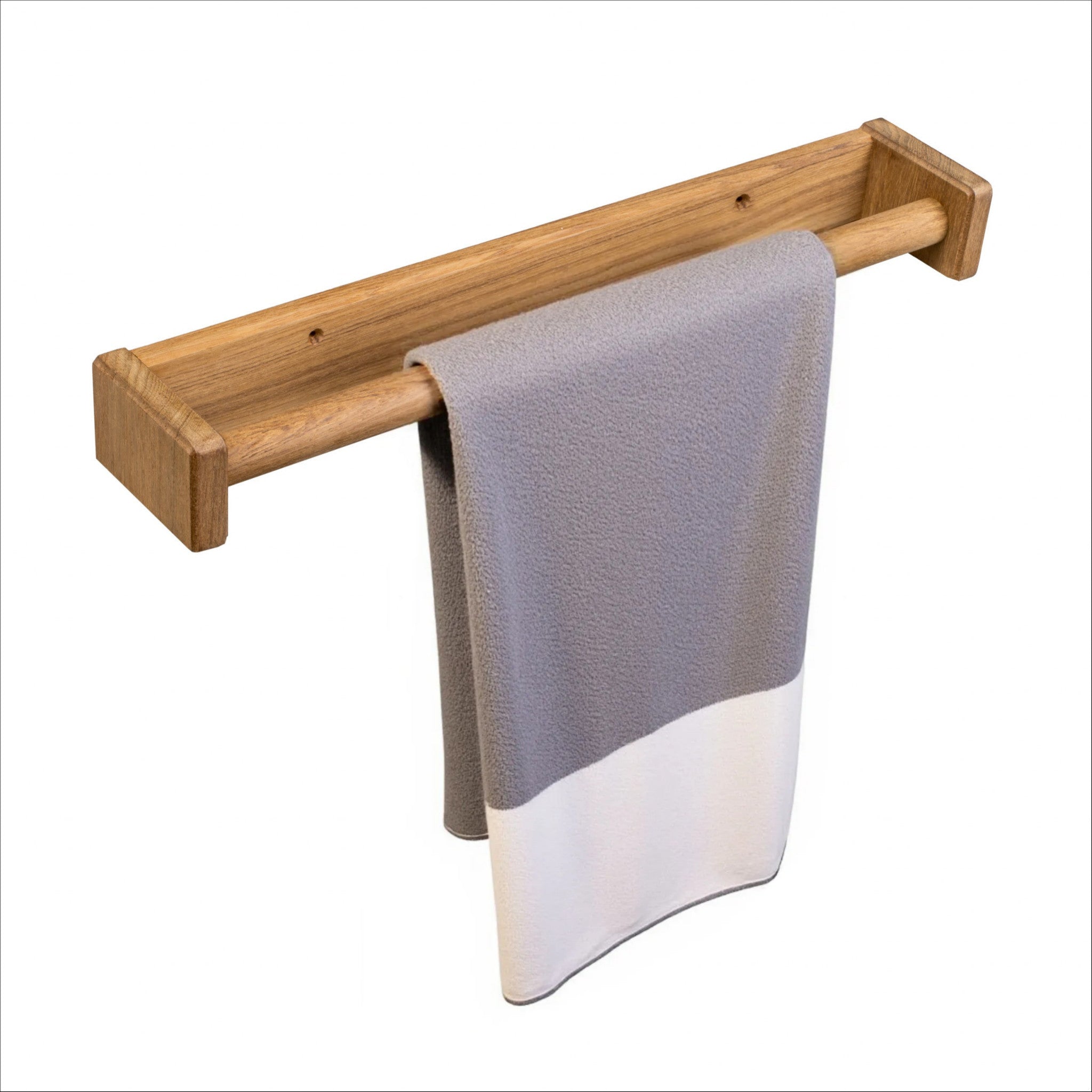 16" Traditional Solid Teak Towel Bar SpadezStore