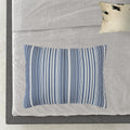 Blue And White Striped King Quilt SpadezStore