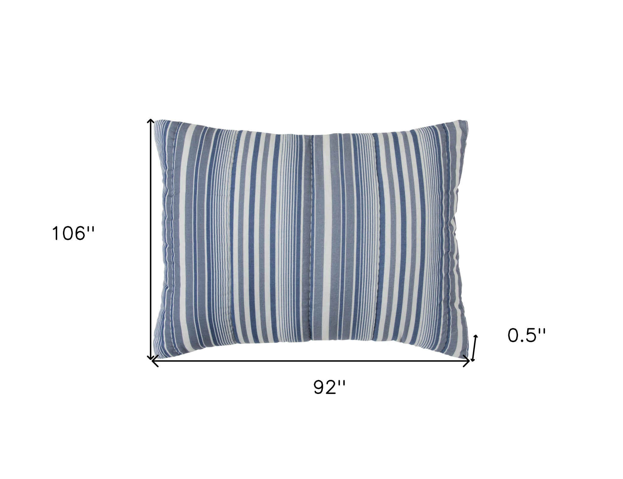 Blue And White Striped King Quilt SpadezStore