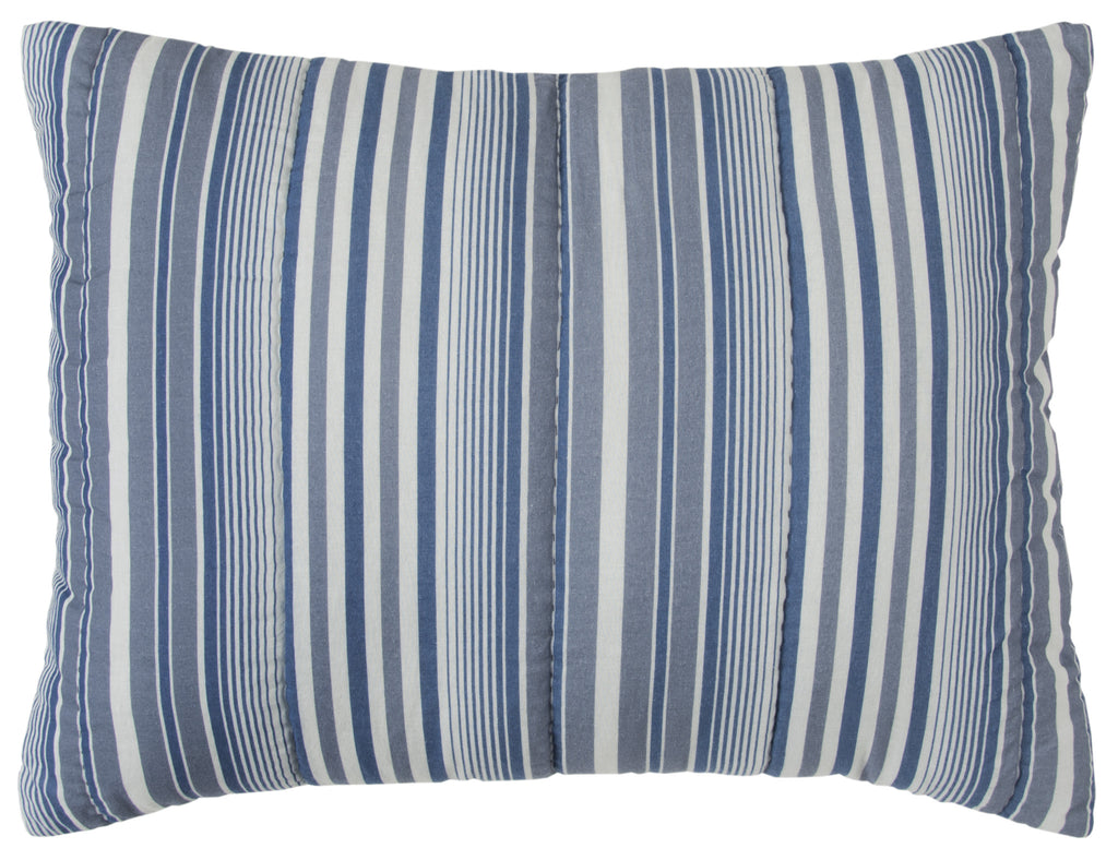 Blue And White Striped King Quilt SpadezStore
