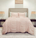 Pink Geometric King Quilt SpadezStore