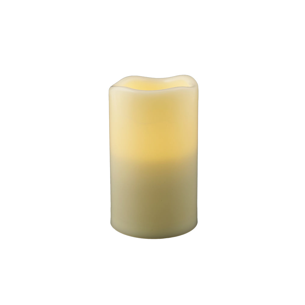 5" Ivory Flameless Indoor-Outdoor Pillar Candle