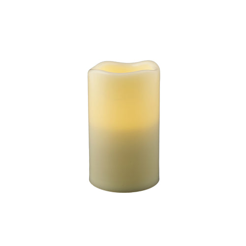 5" Ivory Flameless Indoor-Outdoor Pillar Candle